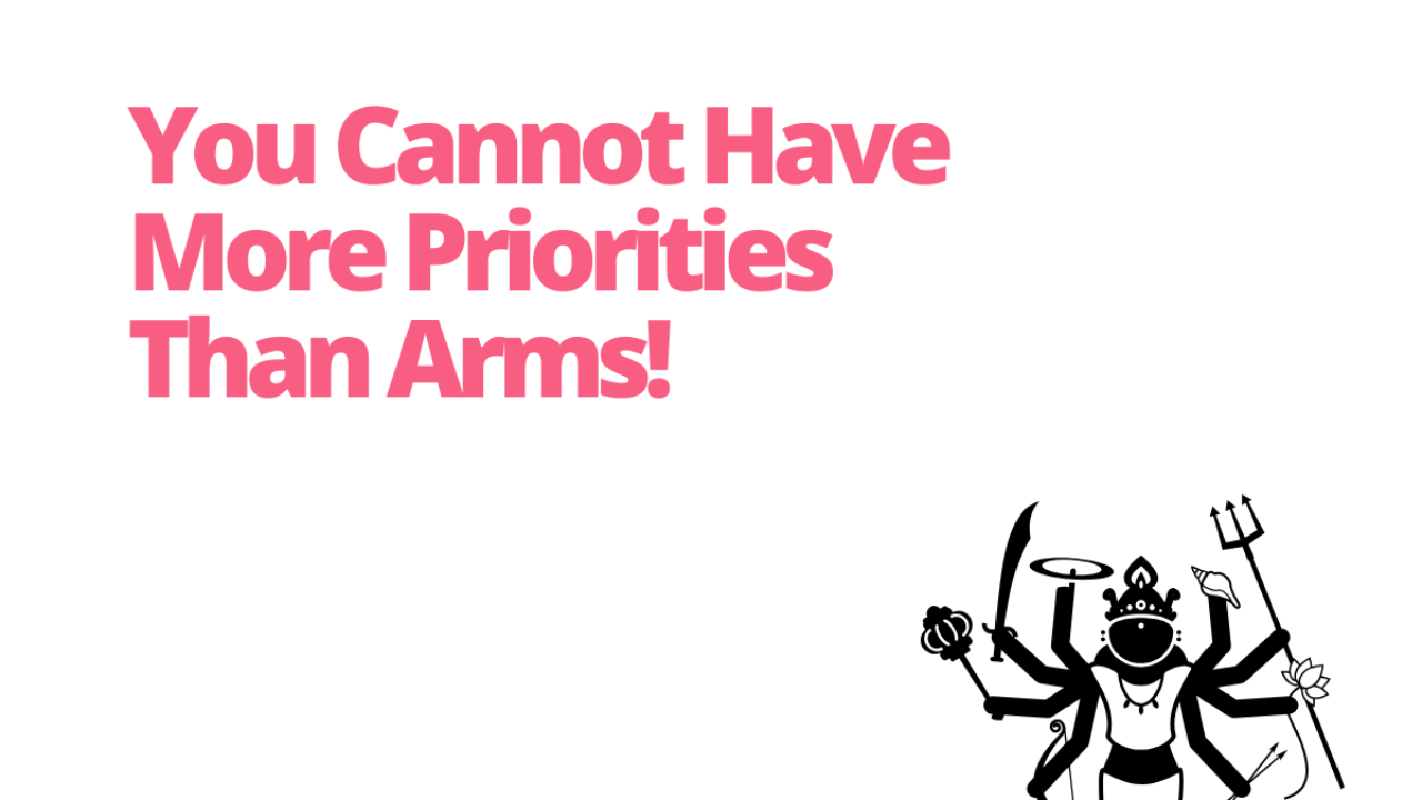 You cannot have more priorities than arms